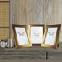 Aberto Design Set de 3 Marcos de Fotos Dorados 10 x 15 cm